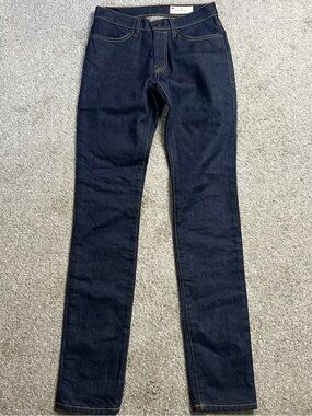 Imogene Willie Jeans Womens 25x32  Imogene Slim Indigo Dye Dark Blue Raw Denim